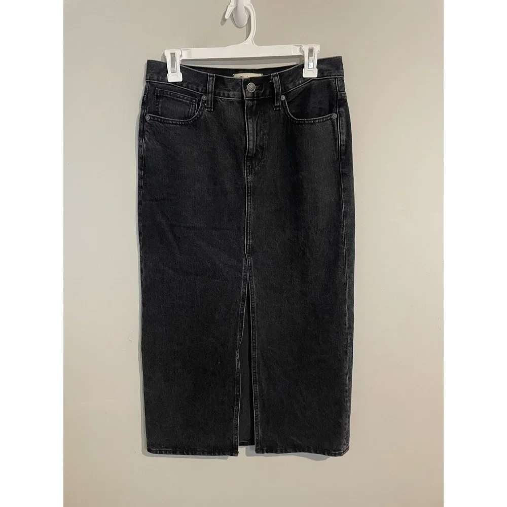 Madewell Denim Mid-Rise Maxi‎ Skirt in Lunar Wash Size 25 Casual Timeless